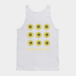 Sunflowers in square Follow the sun Tank Top